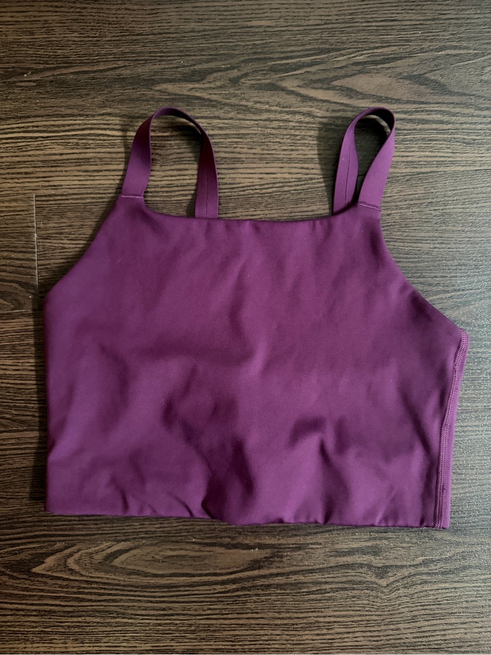 girlfriend collective Plum Square-Neck Crop Sports Bra
